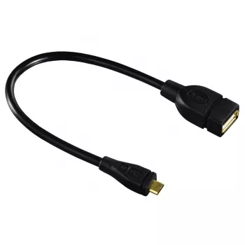 Hama 173892 USB-kaapeli USB 2.0 0,15 m Micro-USB B USB A musta