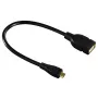 Hama 173892 USB-kaapeli USB 2.0 0,15 m Micro-USB B USB A musta