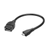 Hama 173892 USB-kaapeli USB 2.0 0,15 m Micro-USB B USB A musta