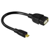 Hama 173892 USB-kaapeli USB 2.0 0,15 m Micro-USB B USB A musta