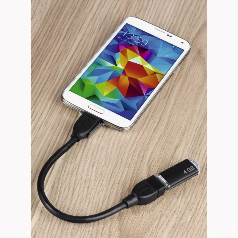 Hama 173892 USB-kaapeli USB 2.0 0,15 m Micro-USB B USB A musta