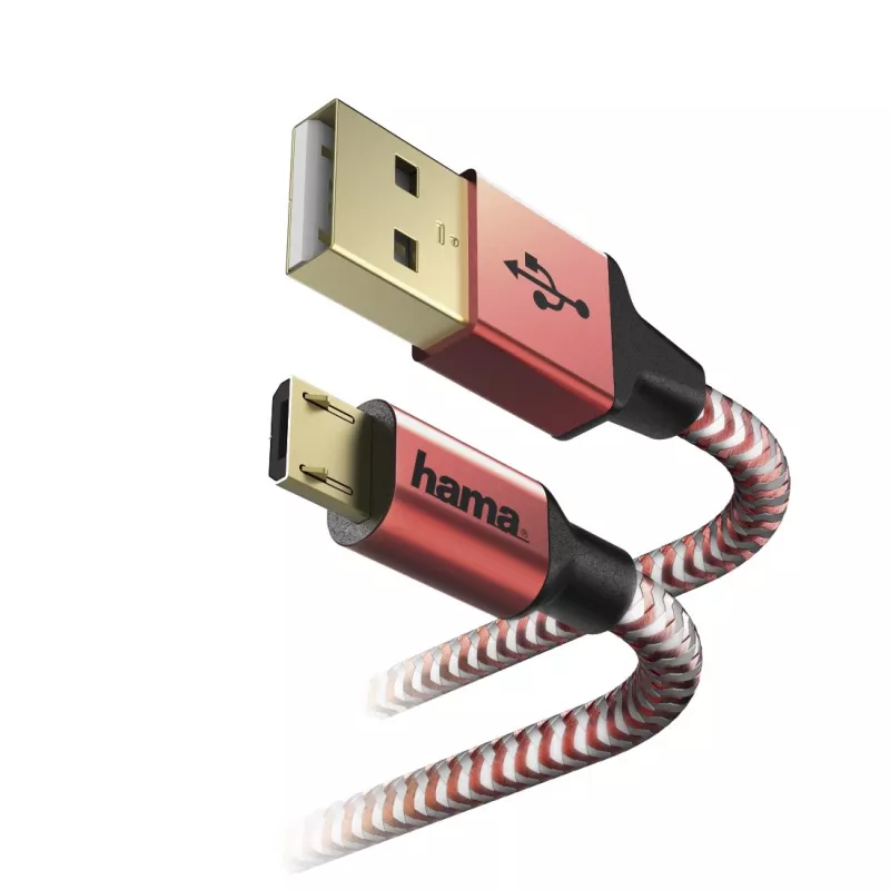 Hama 00178288 USB-kaapeli USB 2.0 1,5 m USB A Micro-USB B punainen