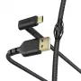 Hama Stand USB-kaapeli USB 2.0 1,5 m USB A - Micro-USB B musta