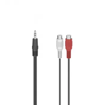 Hama 00205185 audiokaapeli 0,1 m 2 x RCA 3,5 mm musta