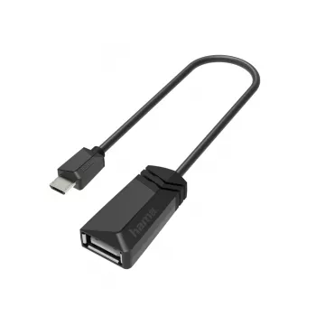 Hama 00200308 kaapeliadapteri Micro-USB USB tyyppi A musta