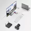 Hama 00200103 9-in-1 USB-C -telakointiasema, USB 3.2 Gen 1, 4x USB-A, USB-C PD, HDMI, LAN, SD/microSD, harmaa