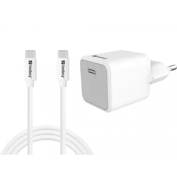 Sandberg USB-C 20W laturi sisäkäyttöön AC 1M kaapeli pikalataus