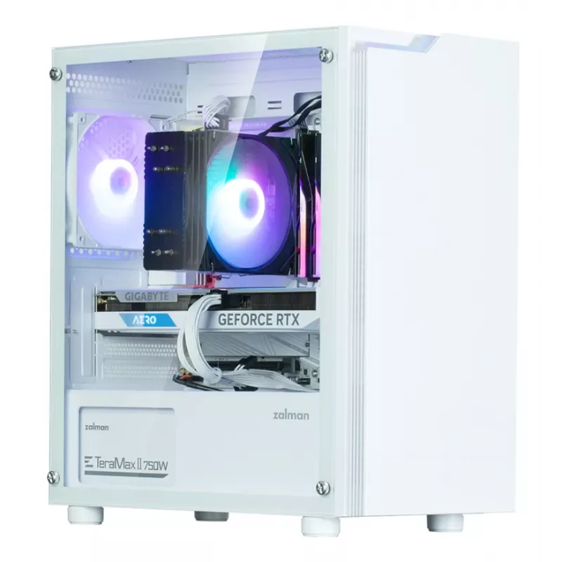 Tietokonekotelo Zalman T4 Plus Mini Tower valkoinen