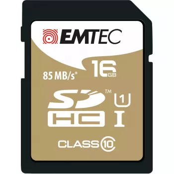 Flash-muisti Emtec 16 GB SDHC Class 10 kulta