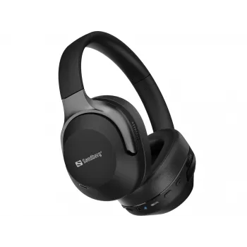 Sandberg Wireless Travel Headset ANC+ENC, langaton, puhelut/musiikki, 228 g, kuulokemikrofoni, musta