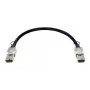 Verkkokaapeli D-Link CXP 120G, 0,5 m, CXP-uros–CXP-uros, musta