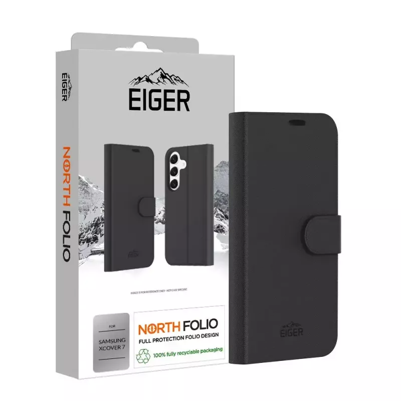 Lompakkokotelo EIGER EGCA00591 Samsung Galaxy Xcover7 16,8 cm musta