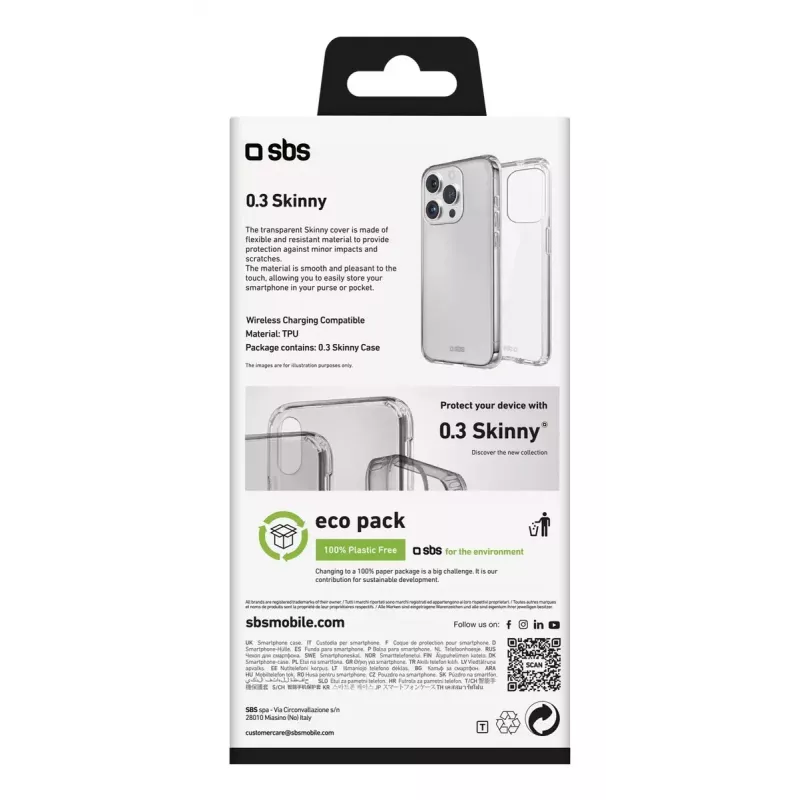 Puhelinkotelo SBS TESKINIP1661PT iPhone 16 Pro 16 cm läpinäkyvä