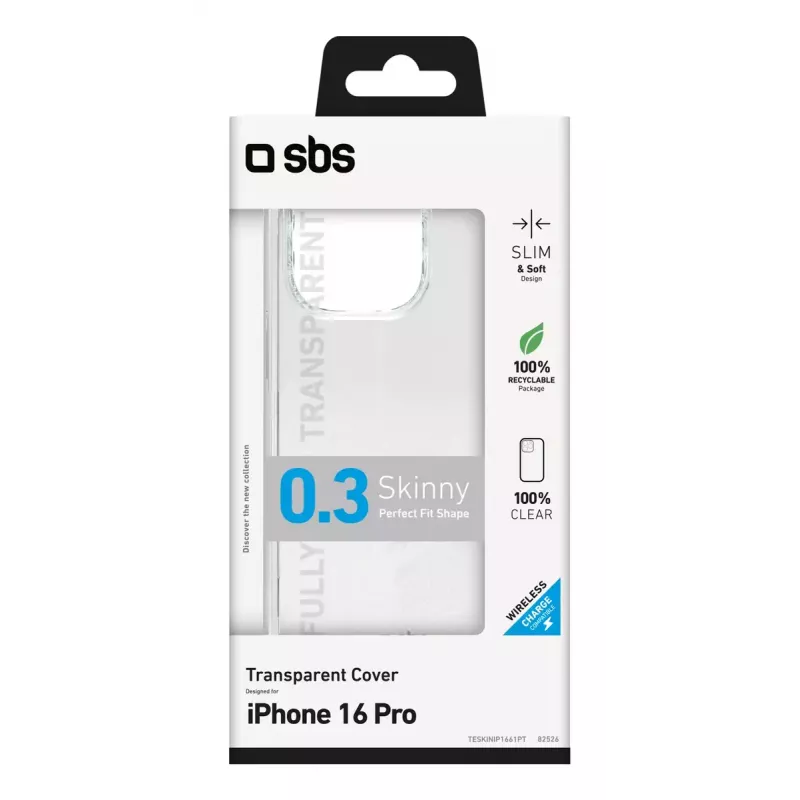Puhelinkotelo SBS TESKINIP1661PT iPhone 16 Pro 16 cm läpinäkyvä