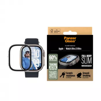 PanzerGlass® Case Full Body ohut läpinäkyvä Apple Watch Ultra 3 | Ultra 2 | Ultra | 49mm