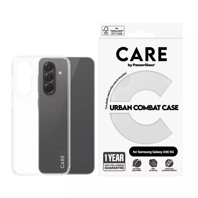 PanzerGlass CARE™ by ® Urban Combat kotelo läpinäkyvä Samsung Galaxy A56 5G