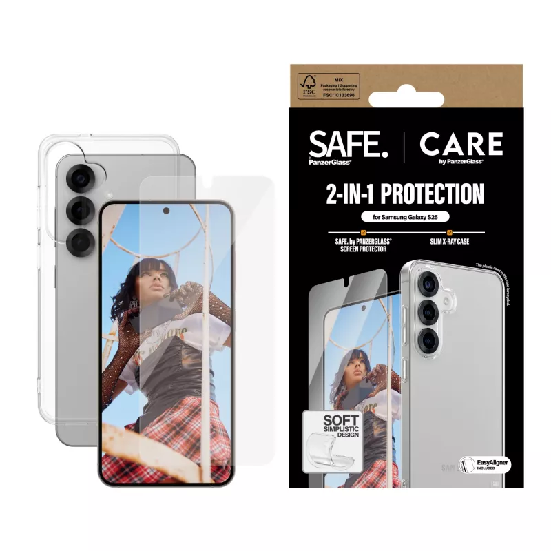PanzerGlass CARE by Fashion 2-in-1 -paketti Samsung Galaxy S25