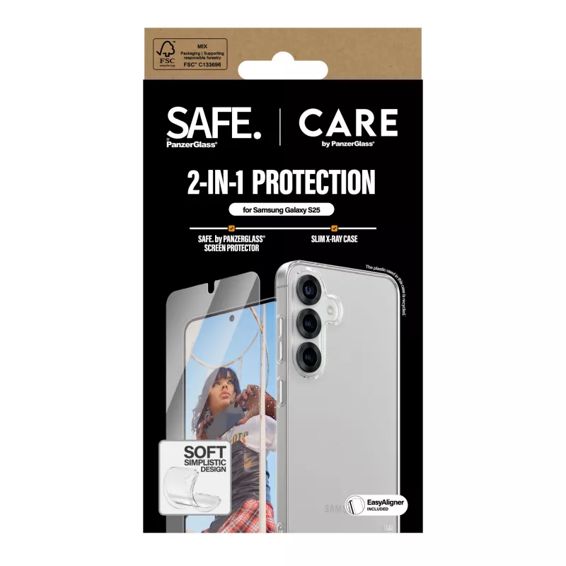 PanzerGlass CARE by Fashion 2-in-1 -paketti Samsung Galaxy S25