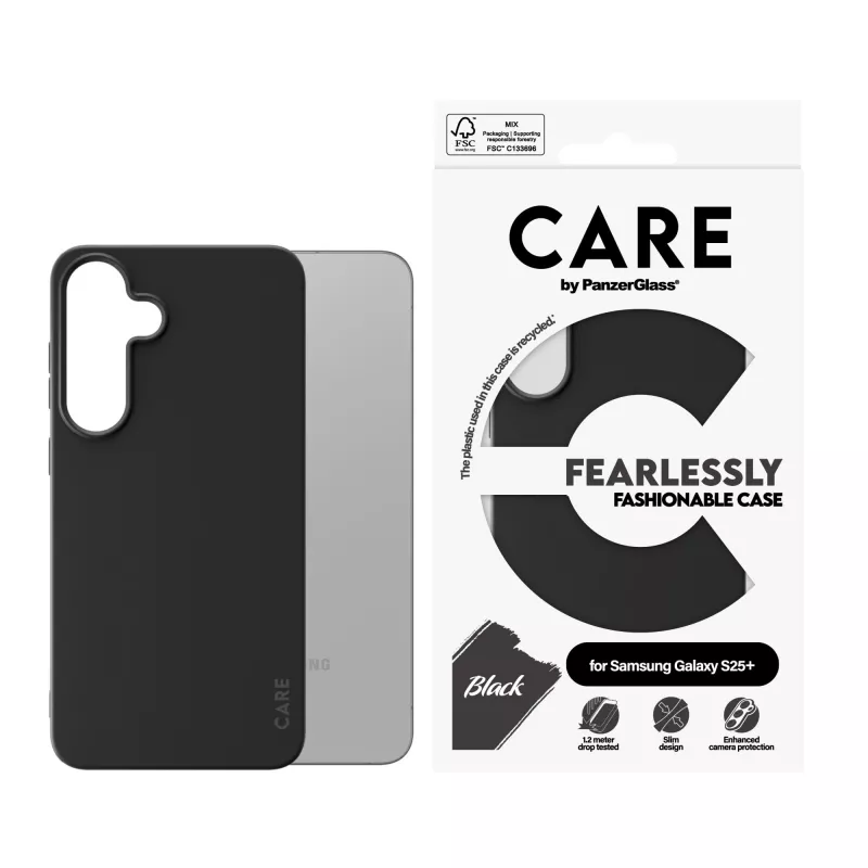 PanzerGlass CARE™ von ® kotelo musta Samsung Galaxy S25+
