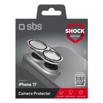 SBS TECAMGLIP1763 näytön ja kameran linssin suojakalvo Apple iPhone 17/16 iskunkestävä ja naarmuuntumaton