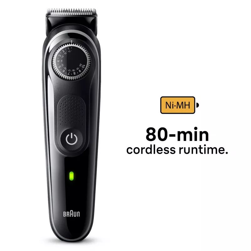 Braun BeardTrimmer 3 partatrimmeri 3 BT3440, pestävä, paristo, musta