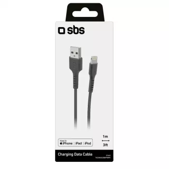Lightning - USB-A -kaapeli SBS Mobile TECABLEUSBIP589K – 1 m, USB 2.0, musta