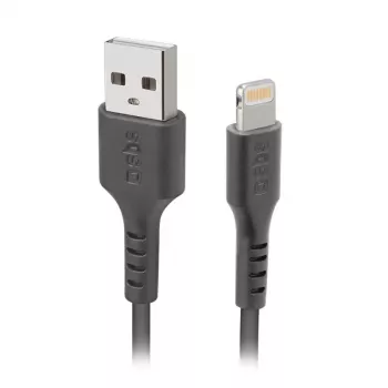 Lightning - USB-A -kaapeli SBS Mobile TECABLEUSBIP589K – 1 m, USB 2.0, musta