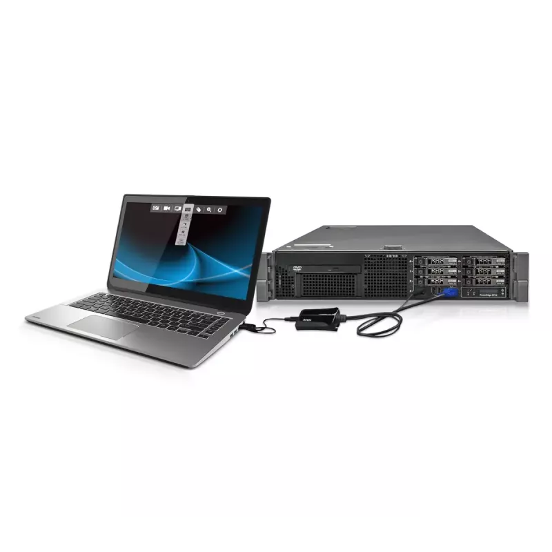 ATEN CV211 kannettavan tietokoneen USB KVM -konsoli Crash Cart -sovitin