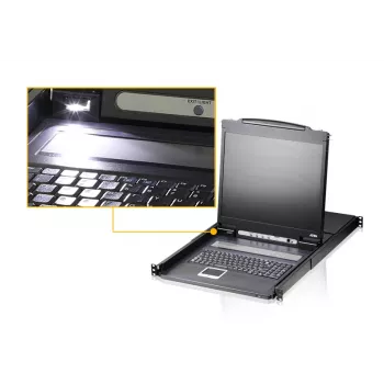 KVM-kytkin ATEN CL1308N räkkiasennus musta PS/2 USB VGA 1U