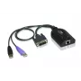 ATEN USB - DVI Cat5e/6 KVM-sovitinkaapeli (CPU-moduuli), USB, USB, DVI-D, musta, violetti, RJ-45, 1 x RJ-45