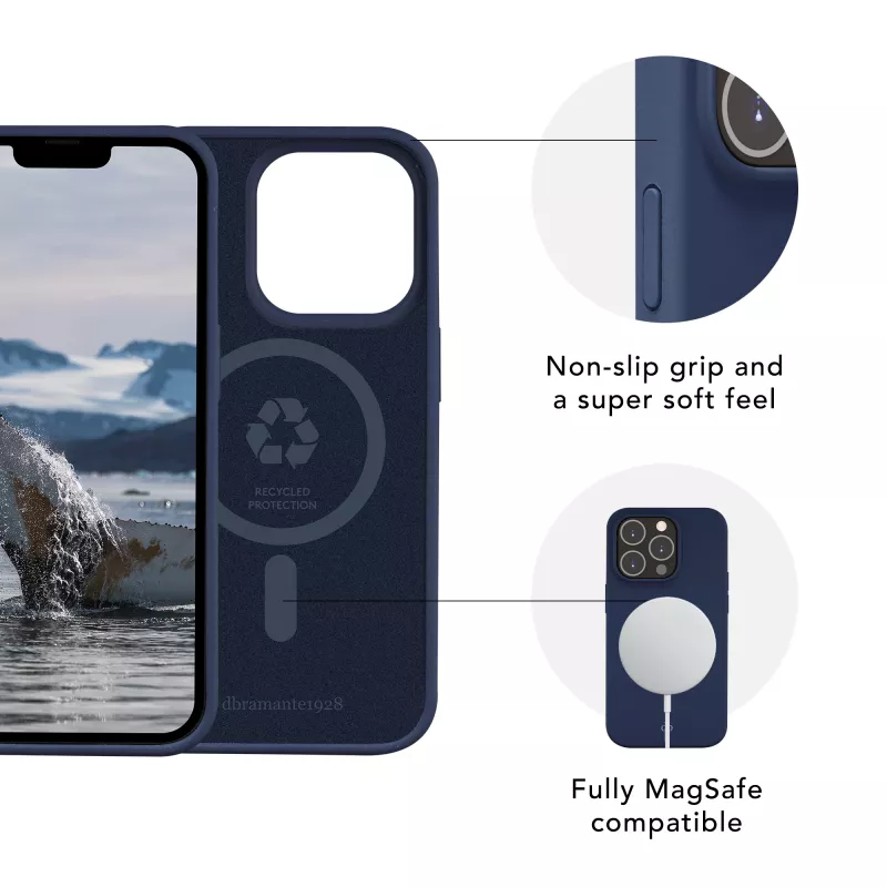 Suojakotelo dbramante1928 Monaco iPhone 14 Plus Pacific Blue monokromaattinen