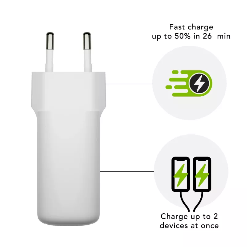 dbramante1928 re-charge Pro – EU-seinälaturi – 2x USB-C 30W – W