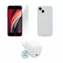 Mobiililaturi eSTUFF ES-KIT-IPHSE(2022) sisäkäyttö AC läpinäkyvä valkoinen USB Type-C