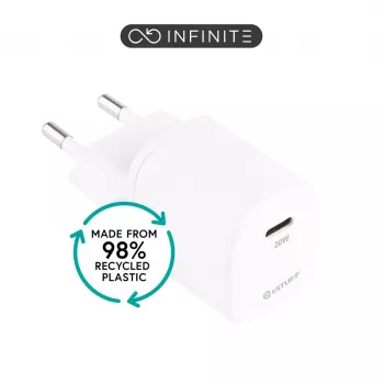 eSTUFF ES637025-BULK mobiililaturi älypuhelin valkoinen AC pikalataus sisäkäyttö