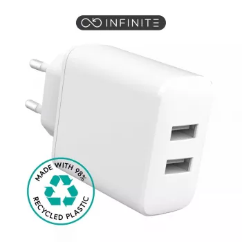 Sisälaturi eSTUFF ES637005 älypuhelin valkoinen 2 USB-liitäntää 5V