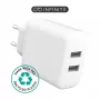 Sisälaturi eSTUFF ES637005 älypuhelin valkoinen 2 USB-liitäntää 5V