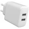 eSTUFF INFINITE 24 W laturi, 2x USB-A, valkoinen (ES637005-BULK)