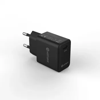 eSTUFF ES635029-BULK USB-C-laturi EU PD 20W, musta