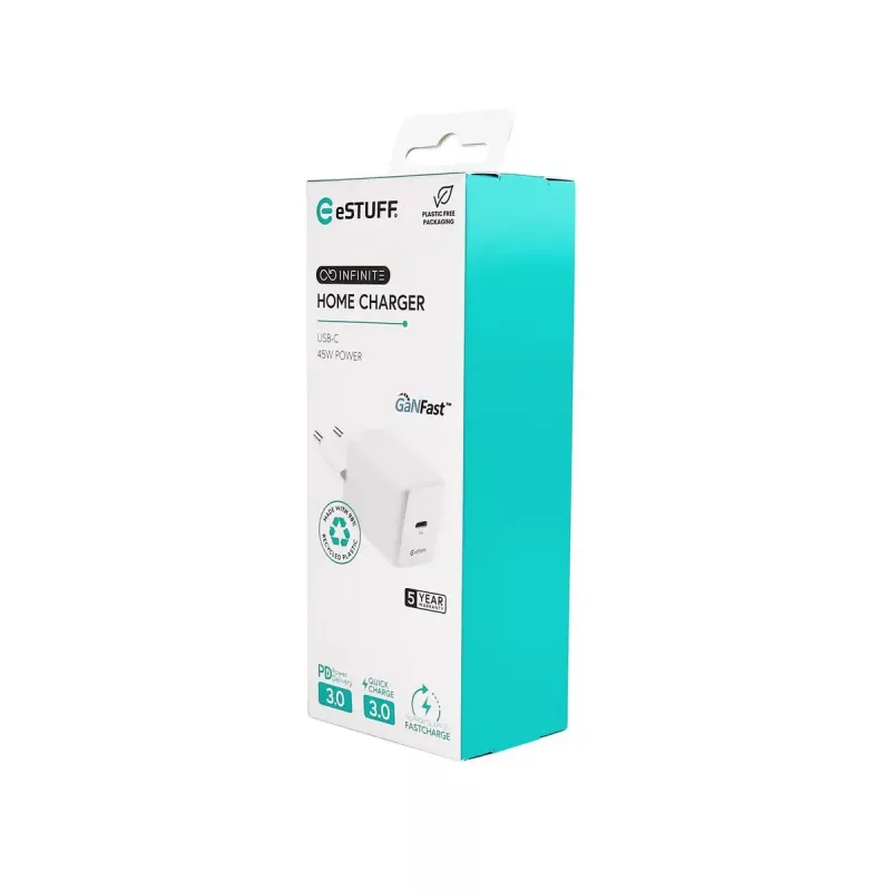 eSTUFF INFINITE ES637046 USB-C-laturi EU PD 45W GaN