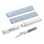 Puhdistussarja Sandberg Cleaning Pen Kit Airpodsille harmaa valkoinen