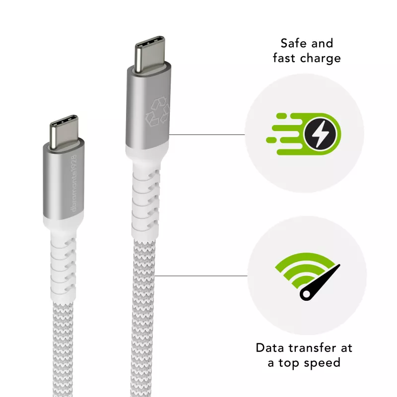 dbramante1928 re-charge Pro – BRD-kaapeli 1,2 m USB-C - USB-C 100W-W