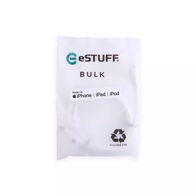 Lightning-kaapeli eSTUFF ES602270-BULK 2 m valkoinen MFI-sertifioitu