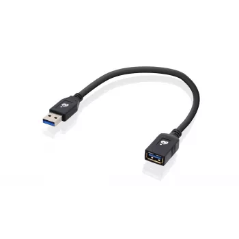 IOGEAR G2LU3AMF USB-kaapeli USB 3.2 Gen 1 0,3 m USB A musta