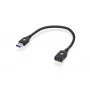 IOGEAR G2LU3AMF USB-kaapeli USB 3.2 Gen 1 0,3 m USB A musta