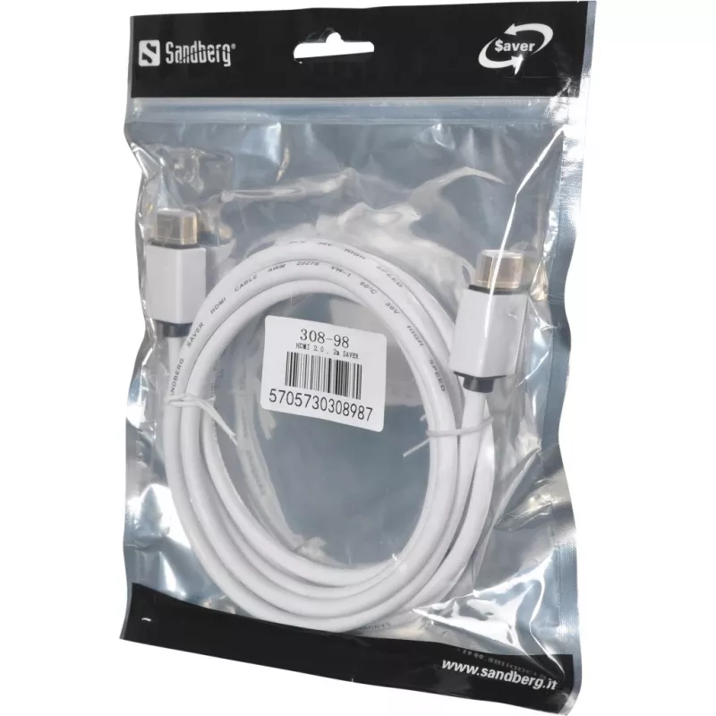 Sandberg HDMI 2.0 -kaapeli, 2 m SAVER