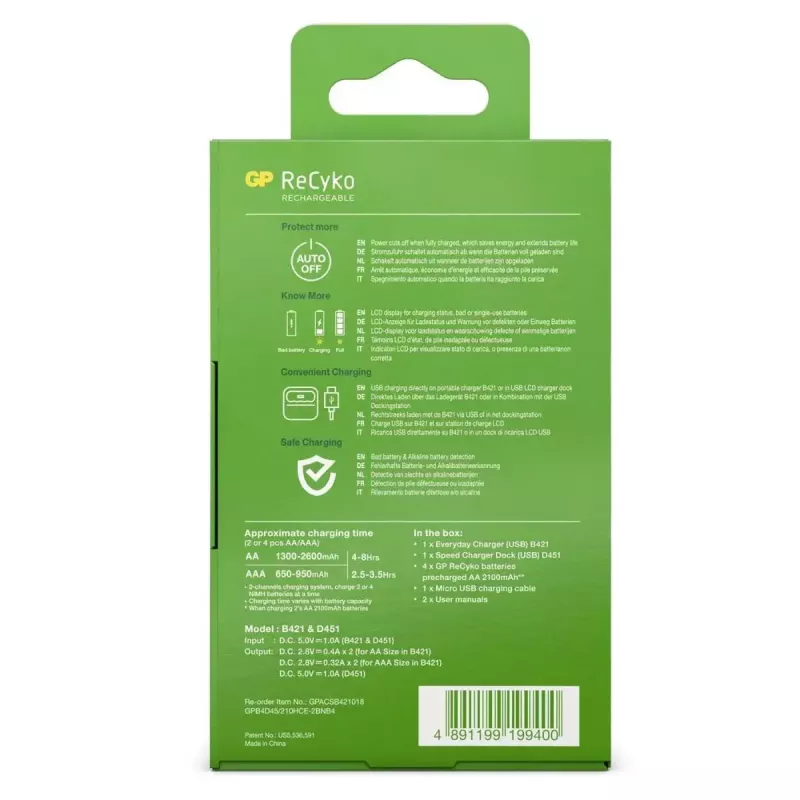 Laturi GP Batteries PowerBank B421