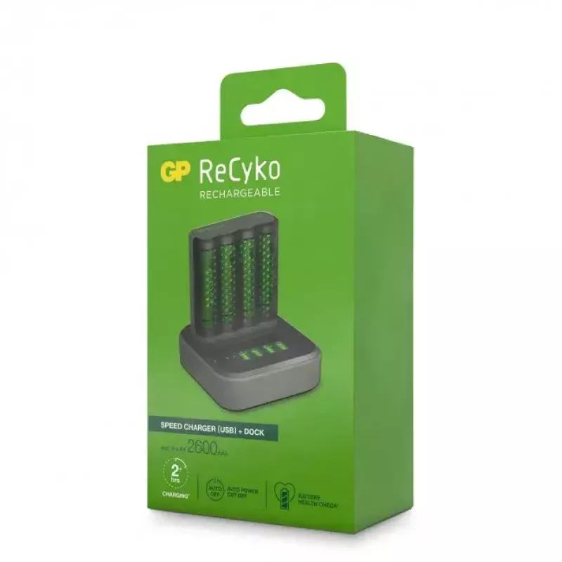 Akun laturi GP Batteries ReCyko M451 USB NiMH AA AAA