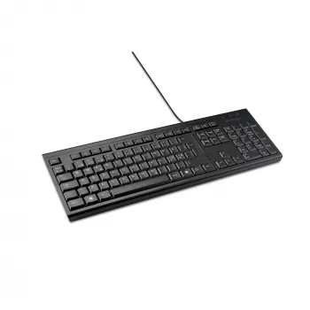 Kensington KB100 EQ johdollinen täysikokoinen näppäimistö USB kalvokytkin QWERTY musta