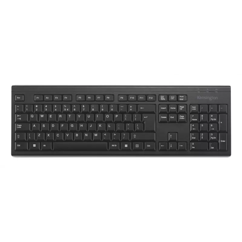 Kensington K75561WW KB150 EQ langaton näppäimistö, täysikokoinen, 2,4 GHz, QWERTY US International, musta
