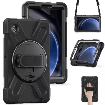 eSTUFF AUSTIN Defender -kotelo Samsung Galaxy Tab A9:lle – musta